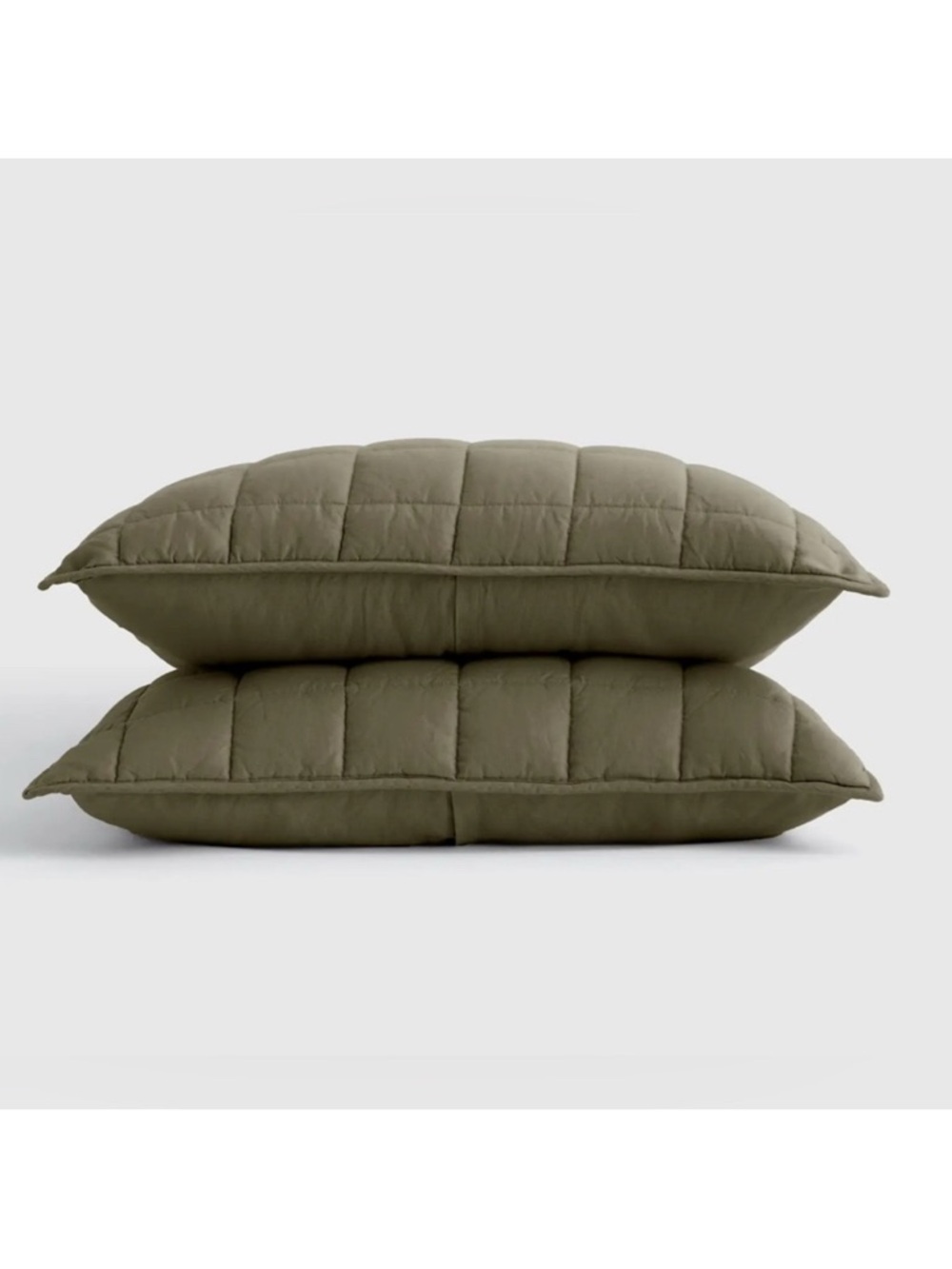 Quince Olive Quilted Pillow Set